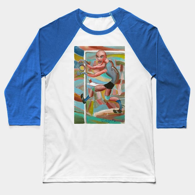 Football goalkeeper 3 Baseball T-Shirt by diegomanuel